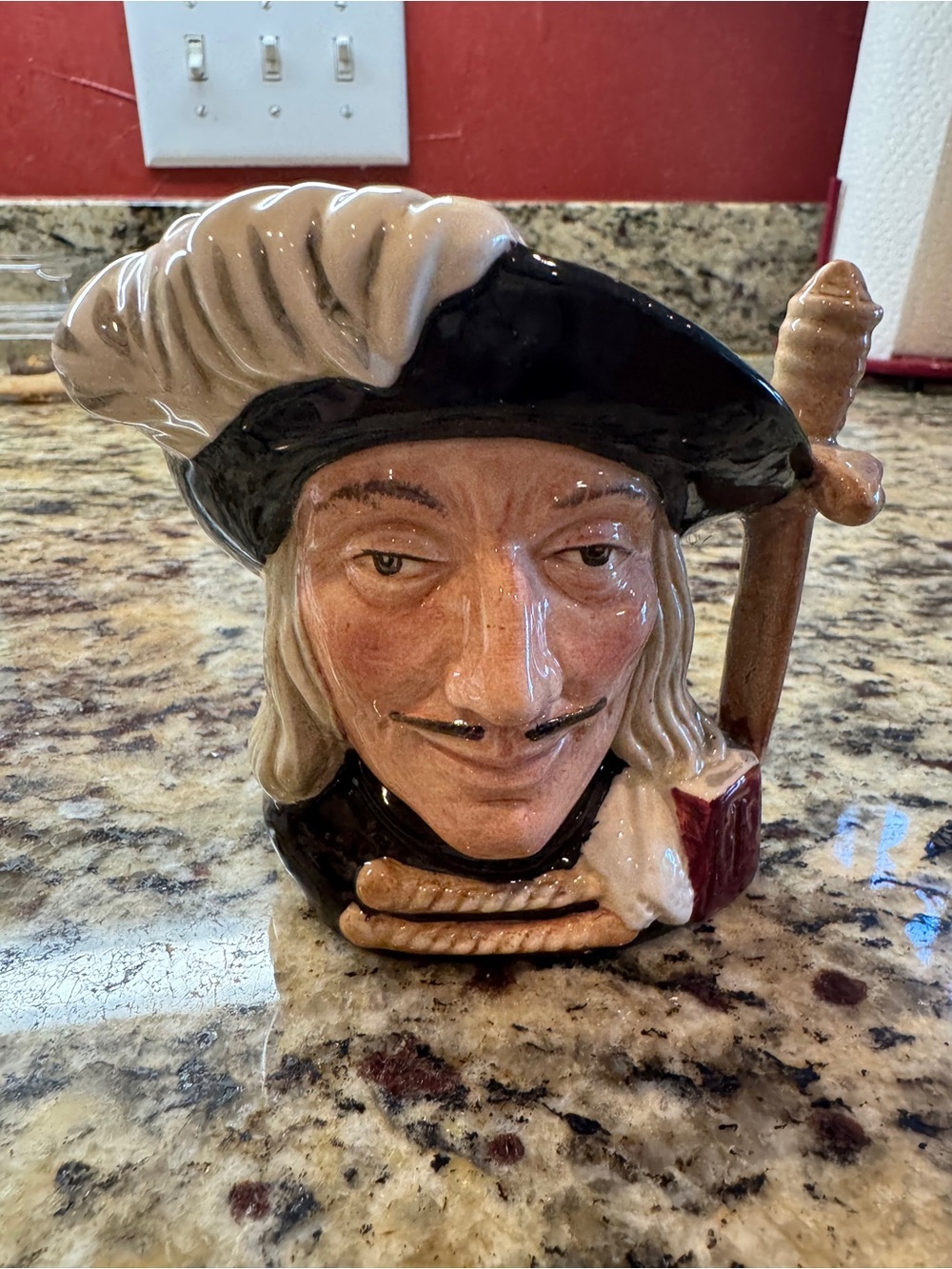 VTG Royal Doulton Aramis Character Toby Jug Mug D6454 Three Musketeers 1955 4"